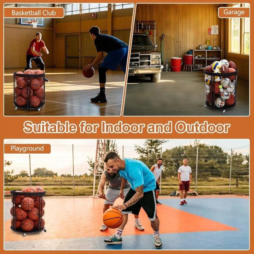 Heavy Duty Ball Storage Bin Ca - đánh giá và giá Sports Equipment Basketball
