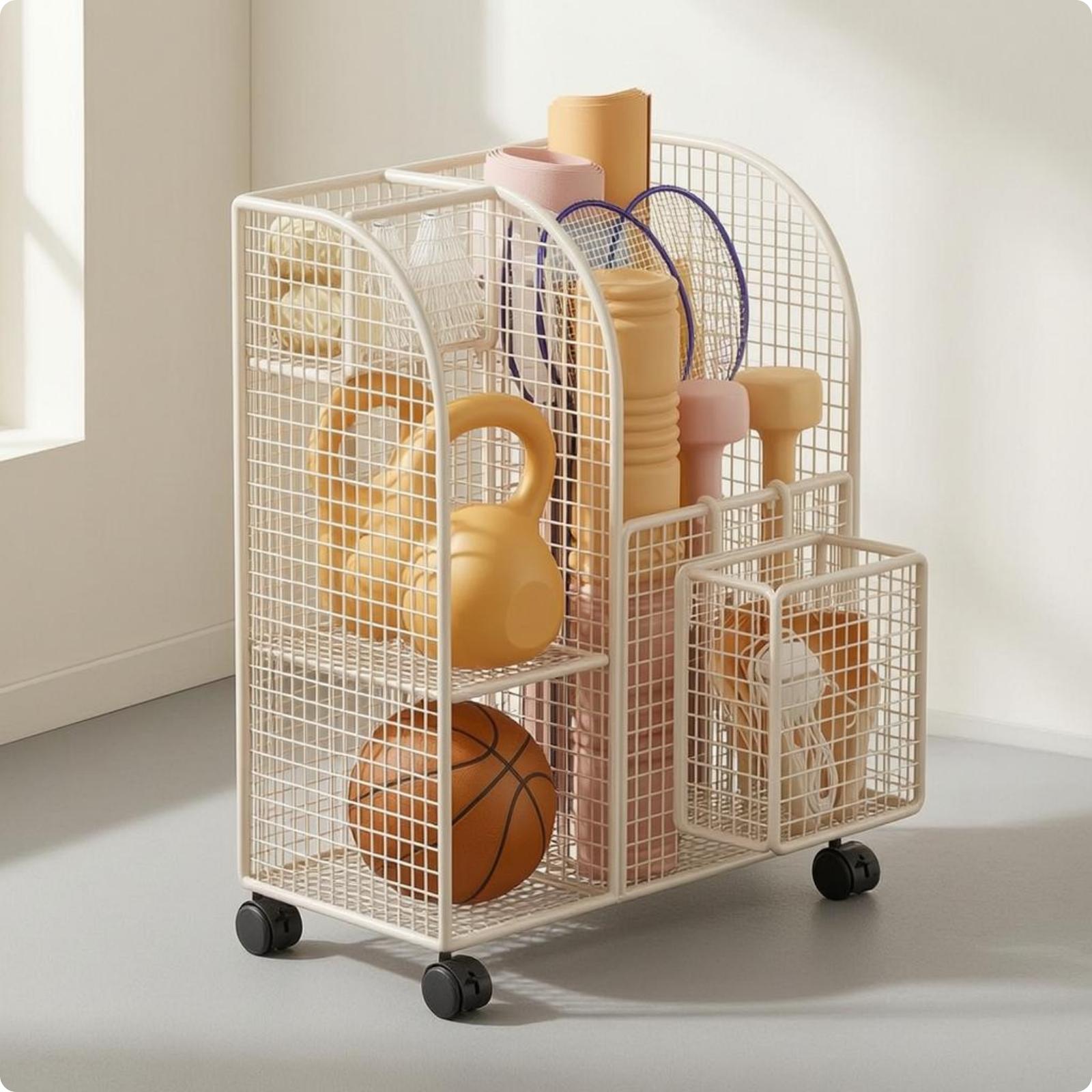 Multi Section Metal Wire Stora - đánh giá và giá Sports Equipment Cart